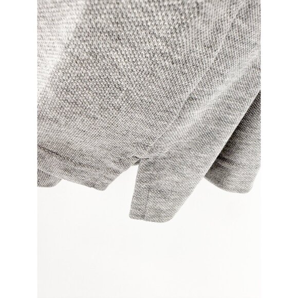 Threadwize Mens 100% Cotton Gray Polo LSV 1/4 Button Down Shirt Sz XL - Picture 5 of 9